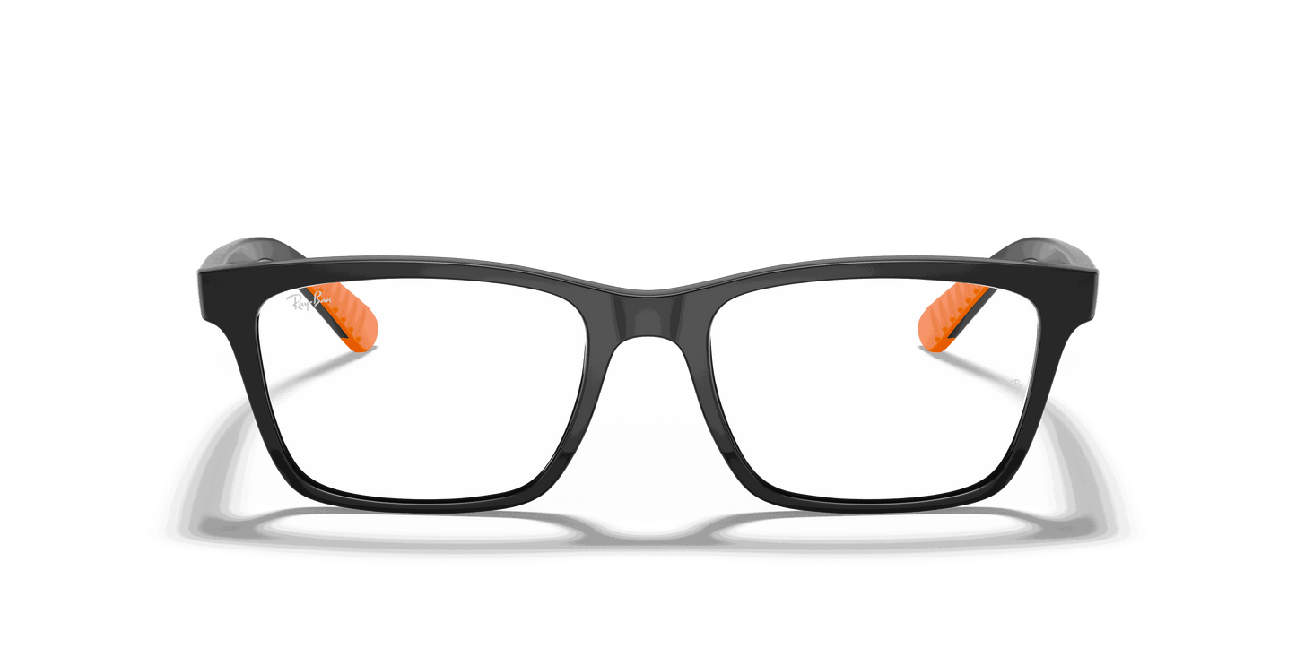 [Clear Lenses, Polished Black Frame]