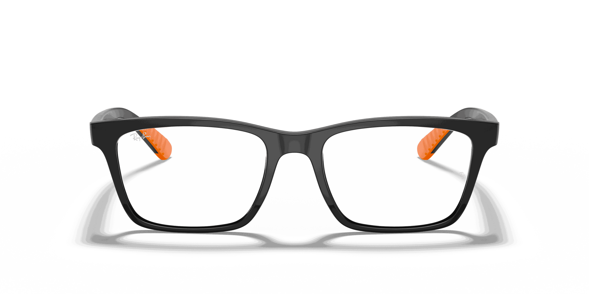 [Clear Lenses, Polished Black Frame]
