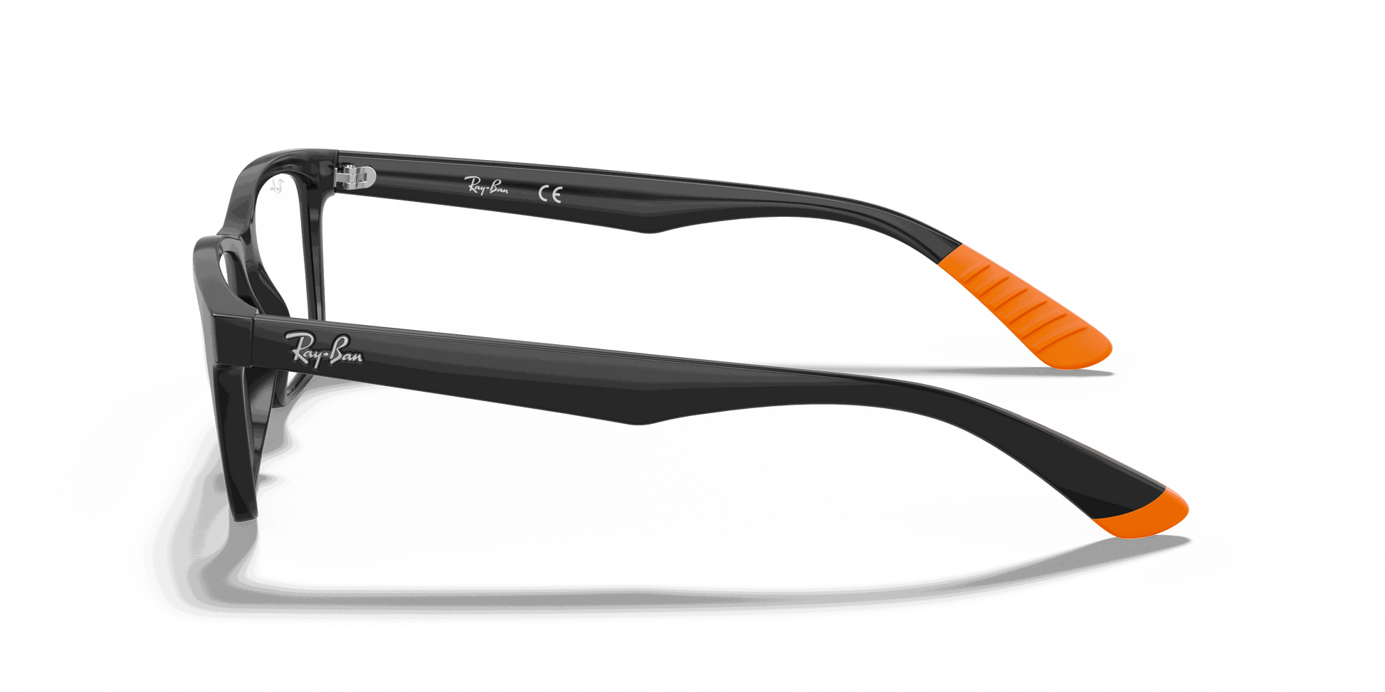 [Clear Lenses, Polished Black Frame]