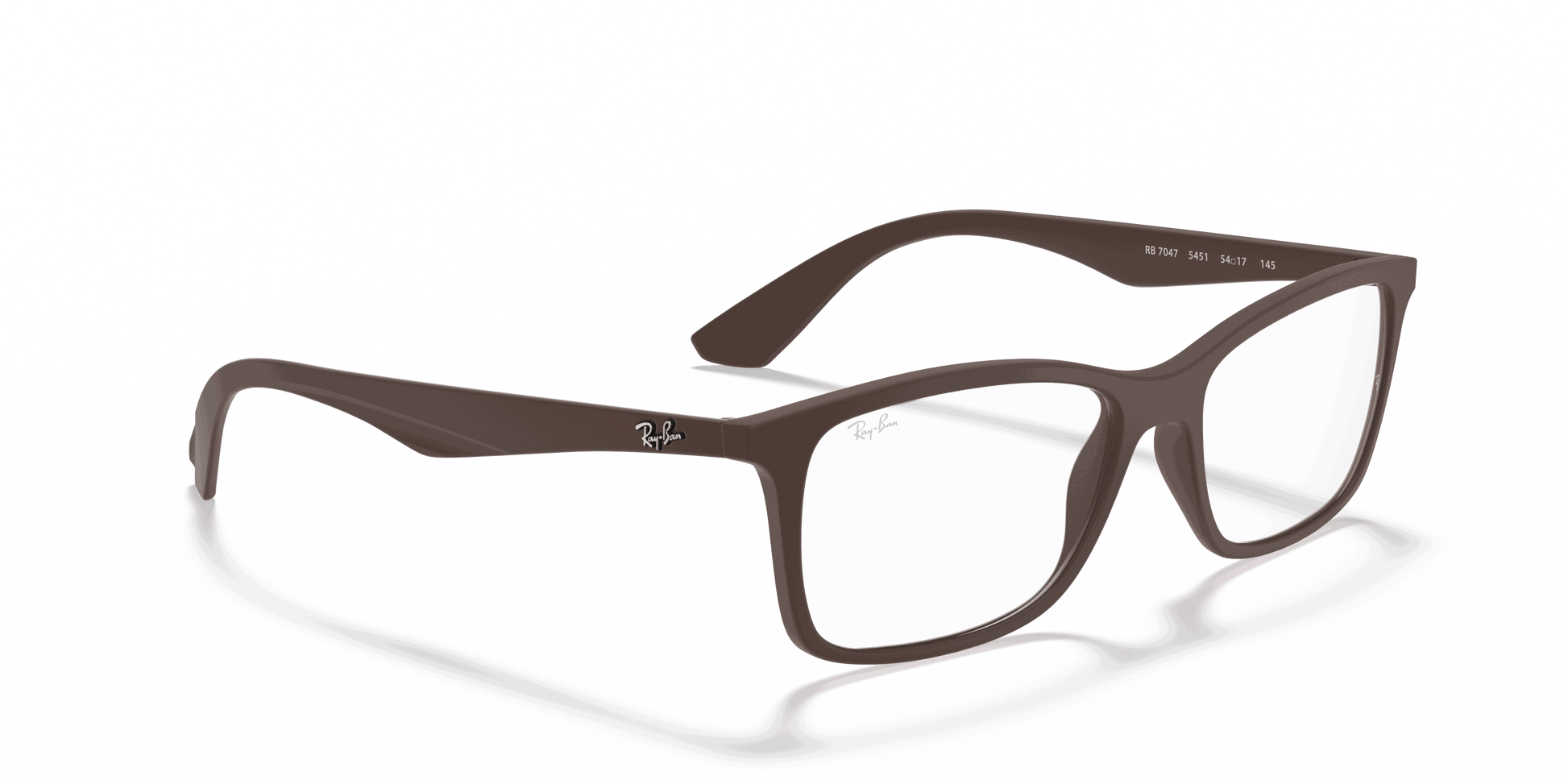 [Clear Lenses, Matte Transparent Brown Frame]