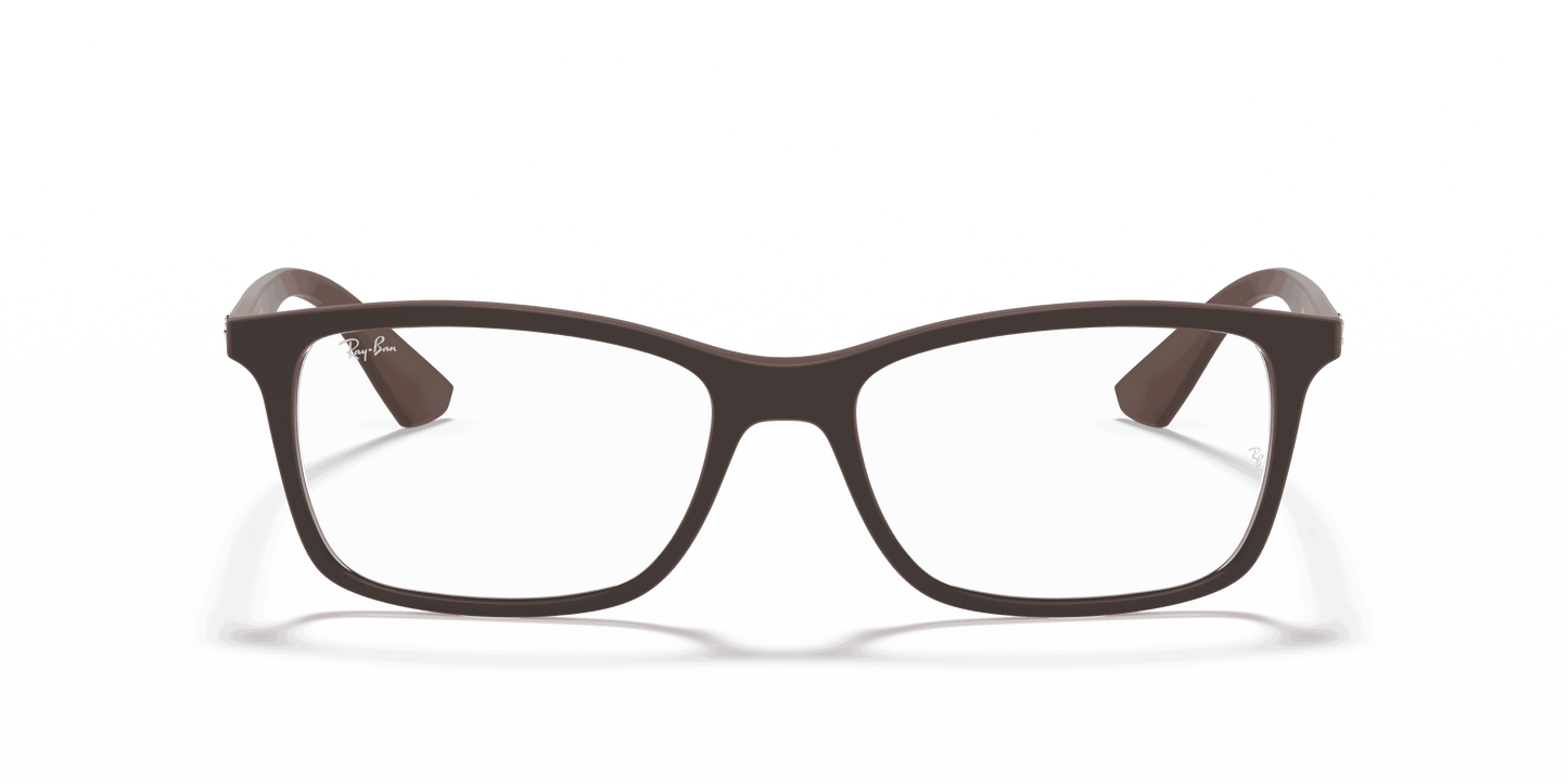 [Clear Lenses, Matte Transparent Brown Frame]