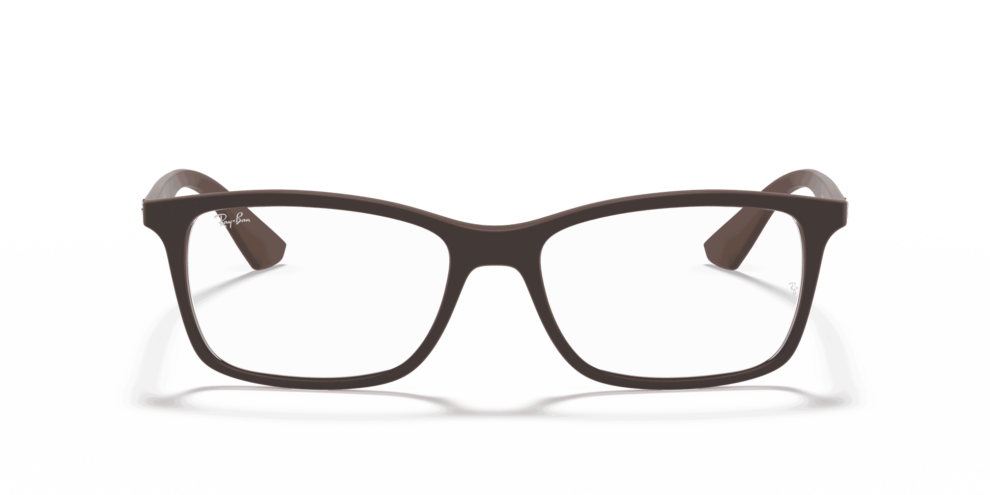 [Clear Lenses, Matte Transparent Brown Frame]