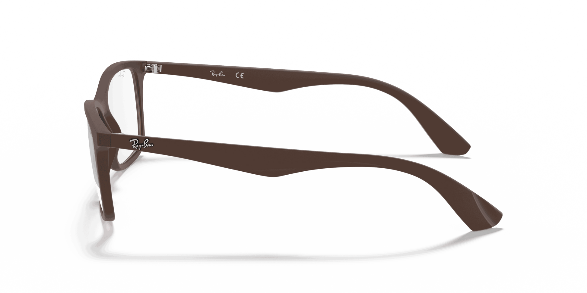 [Clear Lenses, Matte Transparent Brown Frame]