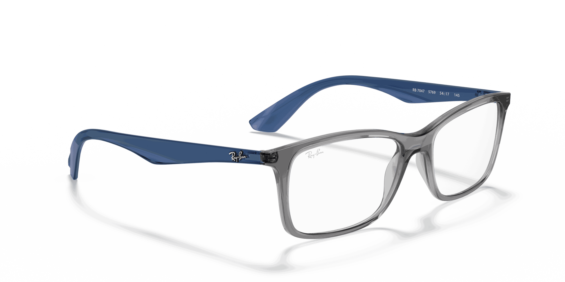 [Clear Lenses, Polished Transparent Grey Frame]