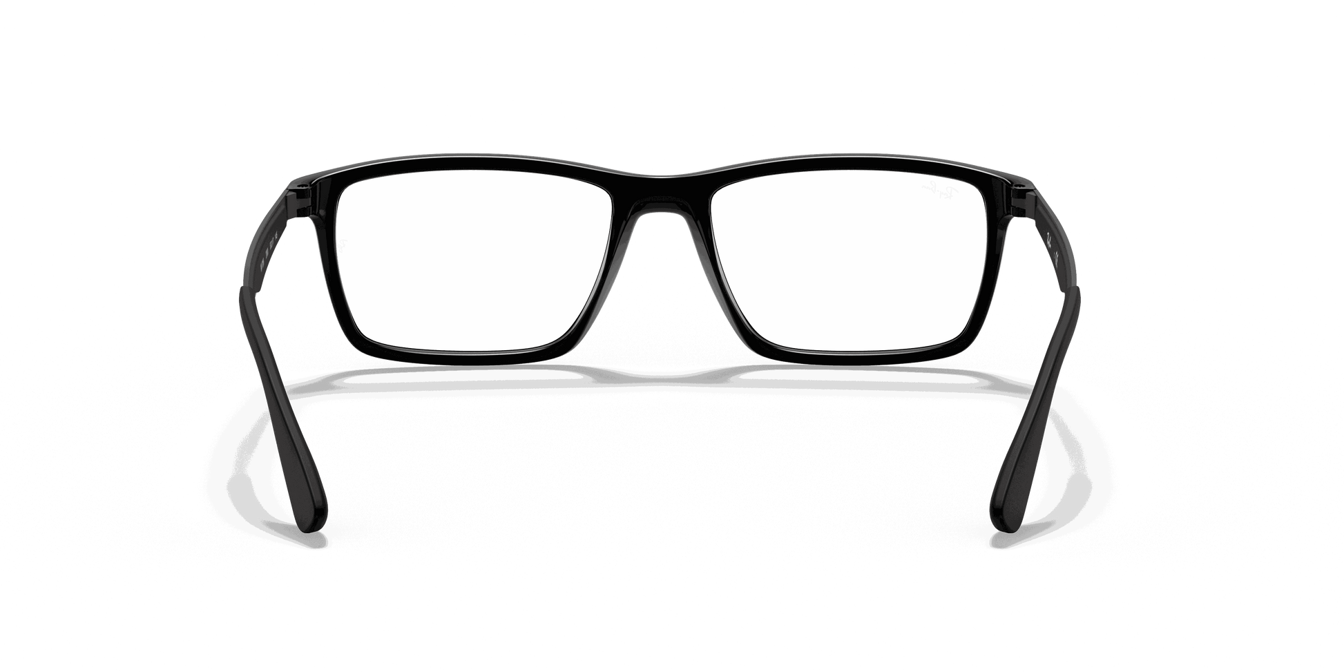 [Clear Lenses, Polished Black Frame]
