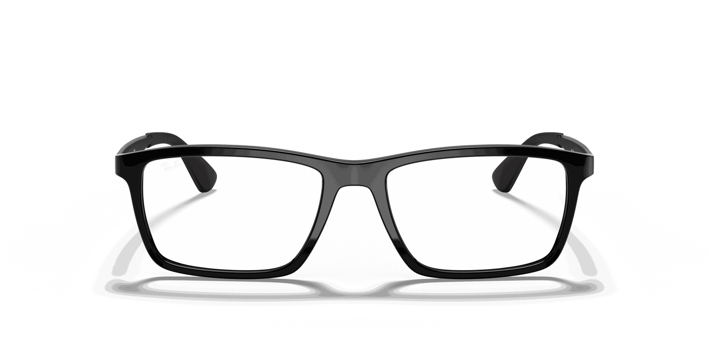 [Clear Lenses, Polished Black Frame]
