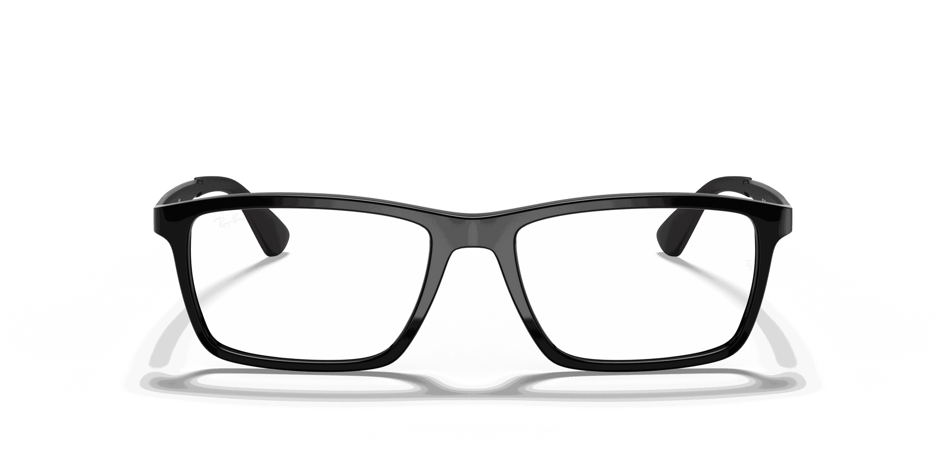 [Clear Lenses, Polished Black Frame]