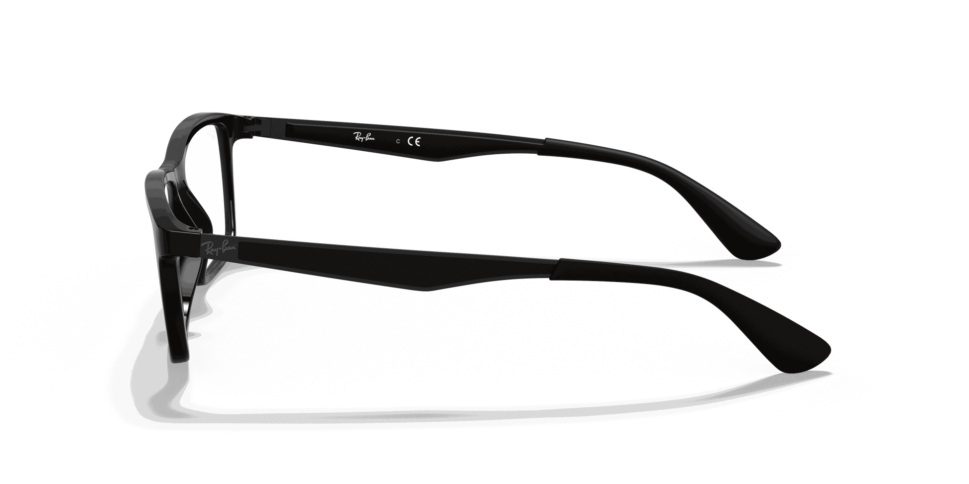 [Clear Lenses, Polished Black Frame]