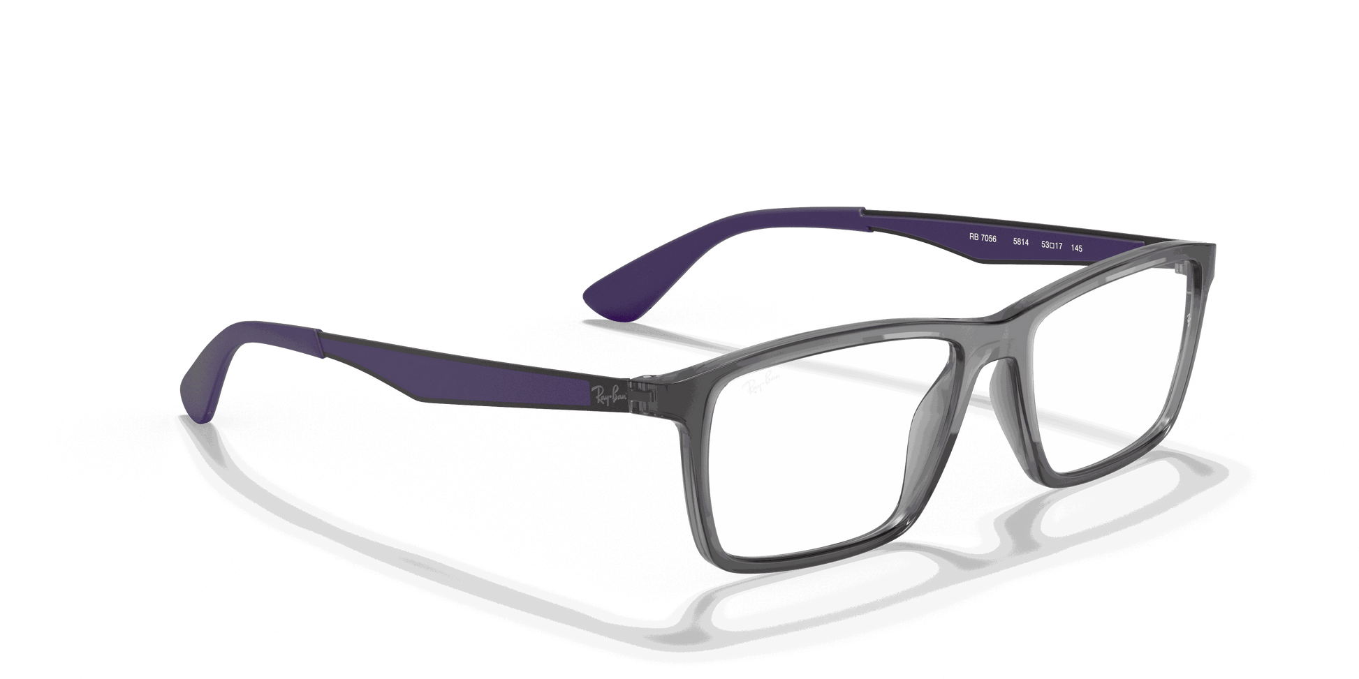 [Clear Lenses, Polished Transparent Grey Frame]