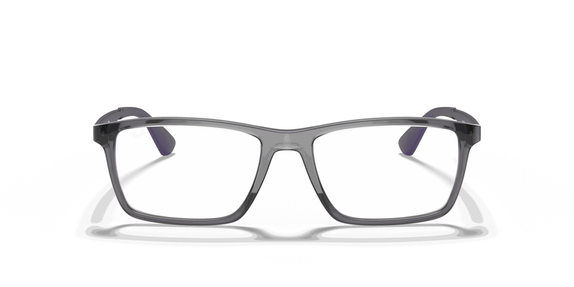 [Clear Lenses, Polished Transparent Grey Frame]