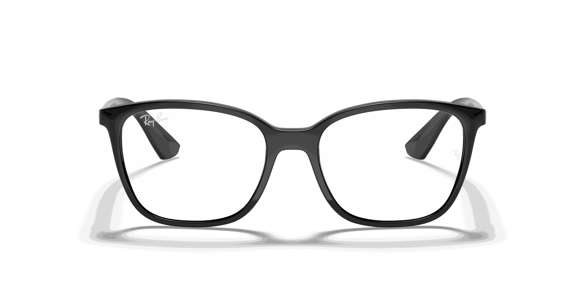 [Clear Lenses, Polished Black Frame]