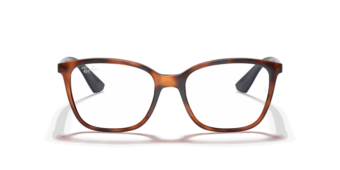 [Clear Lenses, Polished Light Havana Frame]