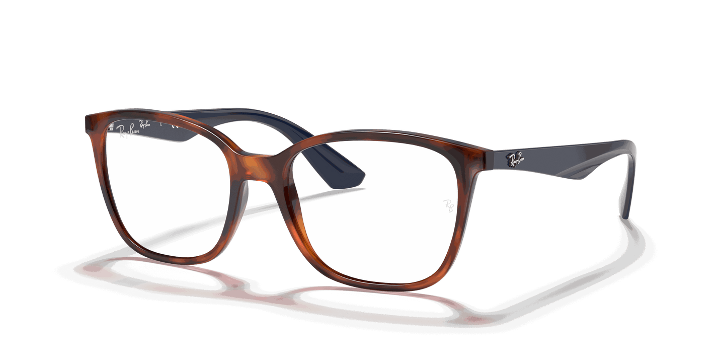 [Clear Lenses, Polished Light Havana Frame]