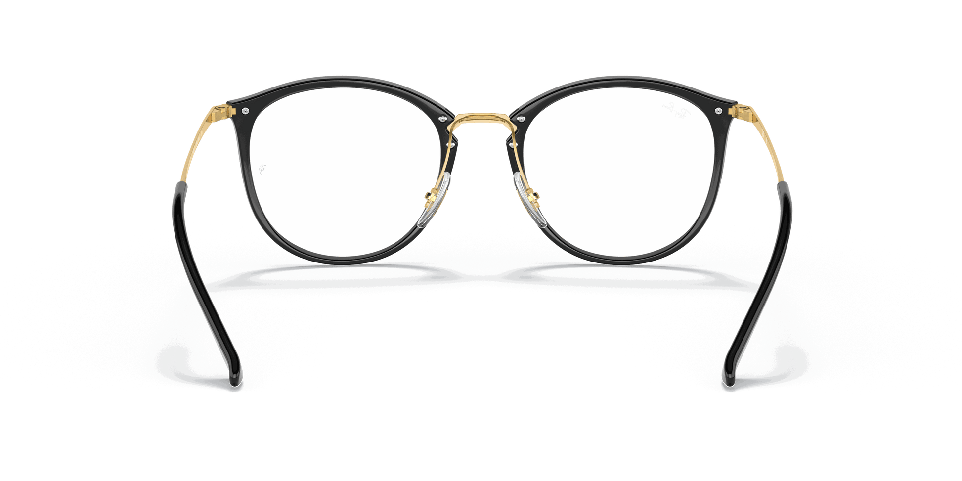 [Clear Lenses, Polished Black Frame]