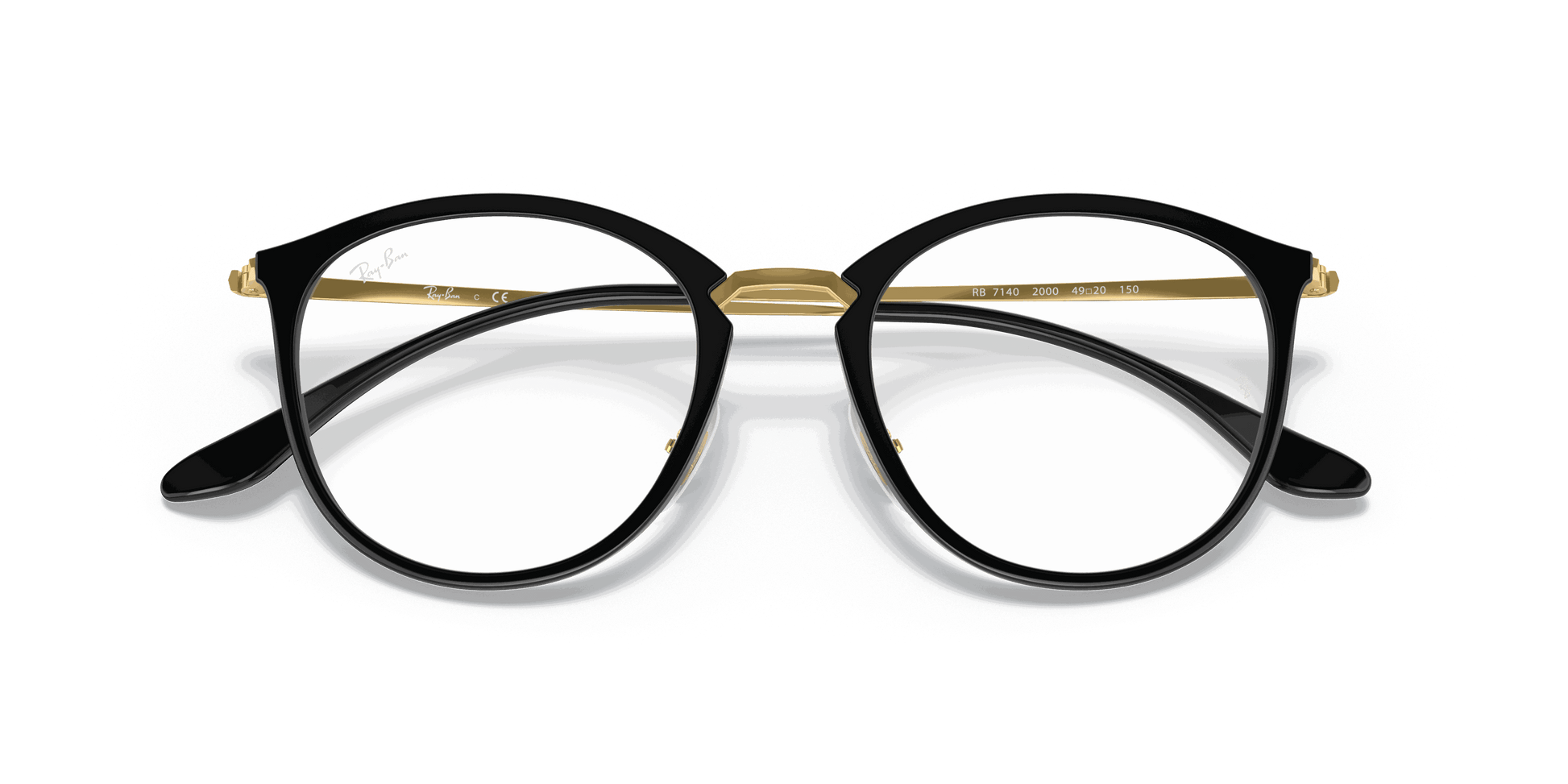 [Clear Lenses, Polished Black Frame]