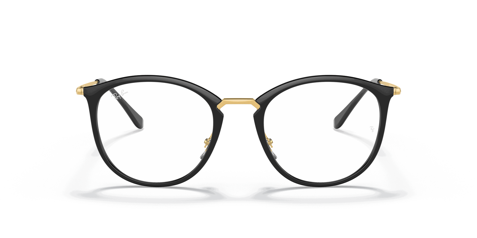[Clear Lenses, Polished Black Frame]