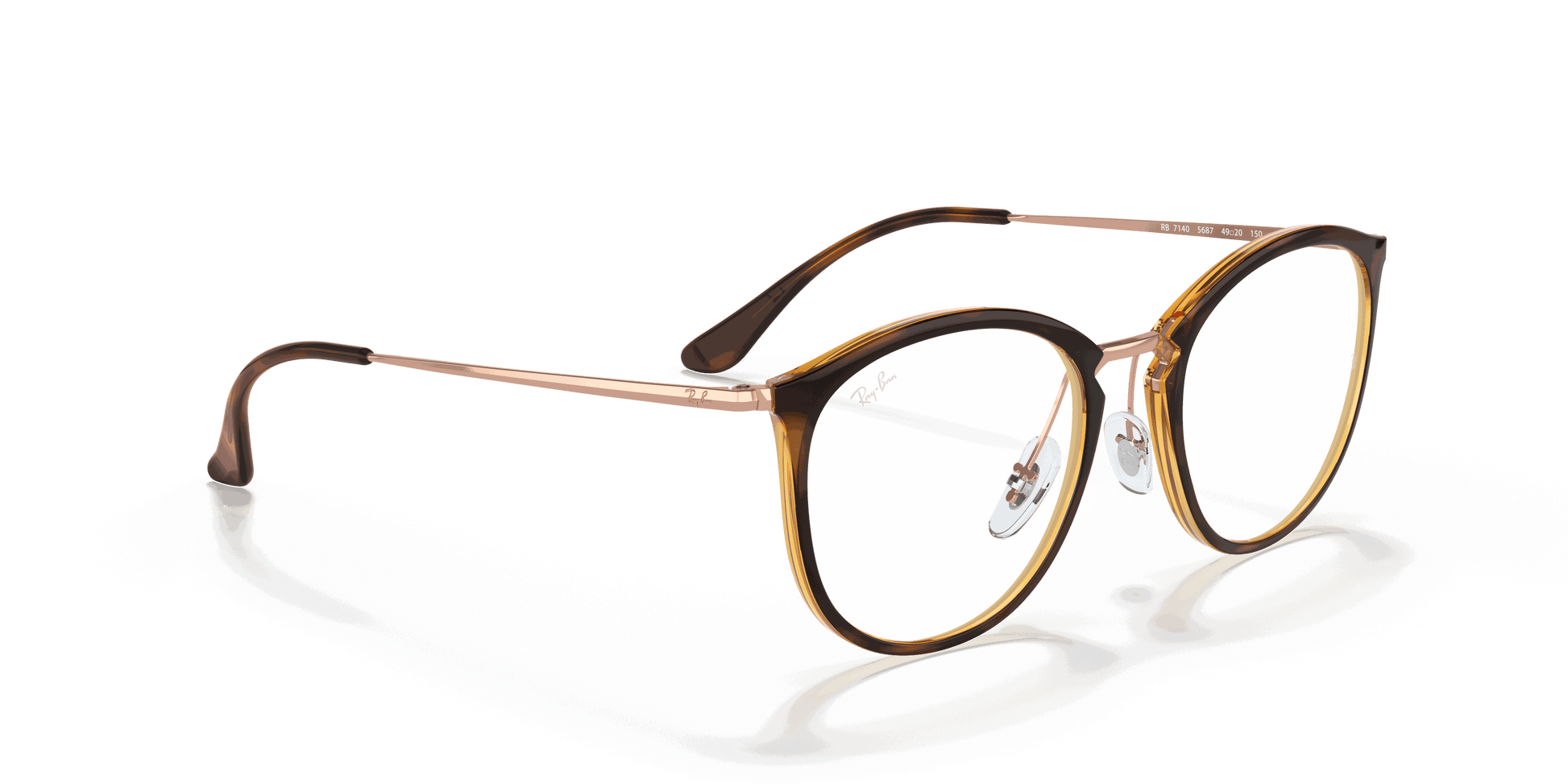 [Clear Lenses, Polished Striped Havana Frame]