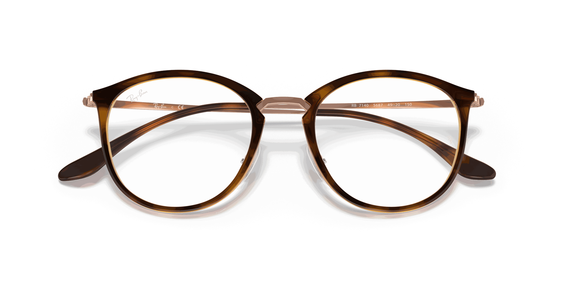 [Clear Lenses, Polished Striped Havana Frame]