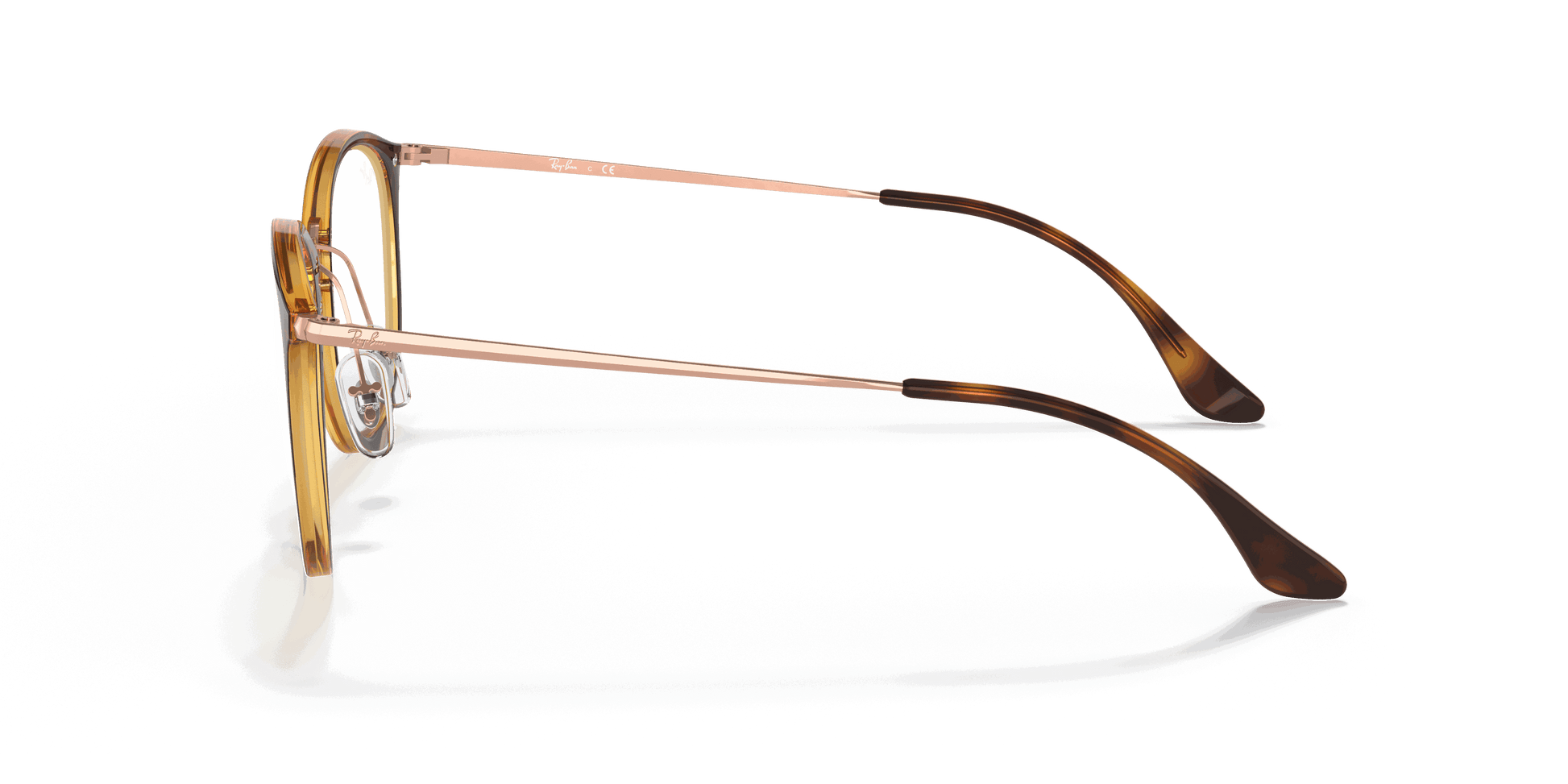 [Clear Lenses, Polished Striped Havana Frame]