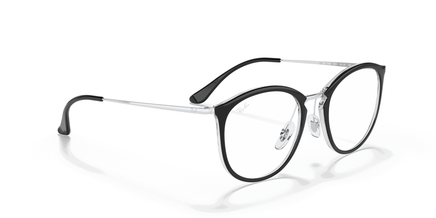 [Clear Lenses, Polished Black On Transparent Frame]