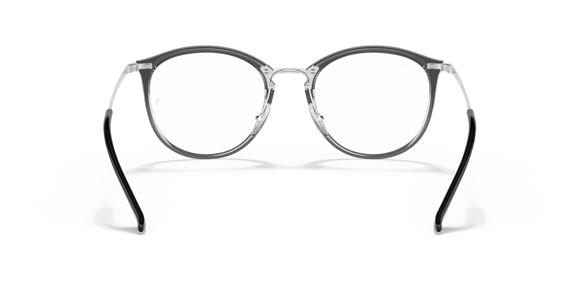 [Clear Lenses, Polished Black On Transparent Frame]