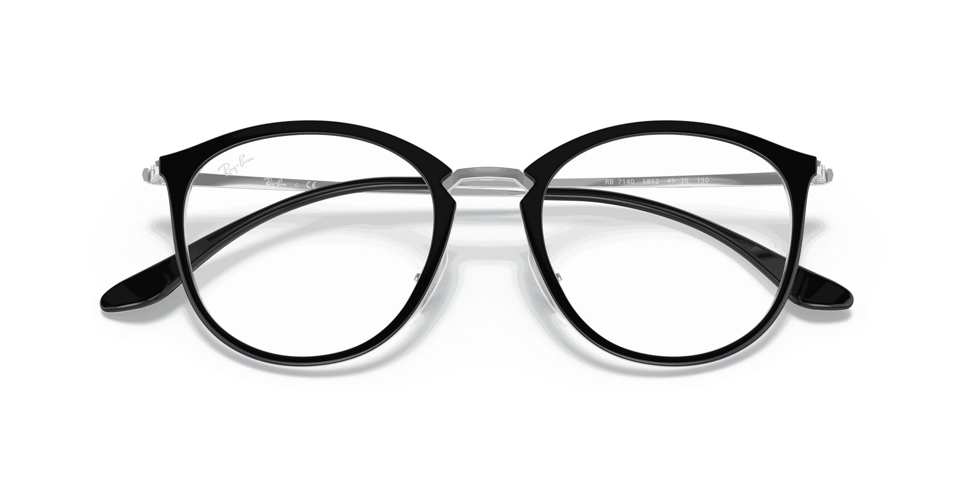 [Clear Lenses, Polished Black On Transparent Frame]