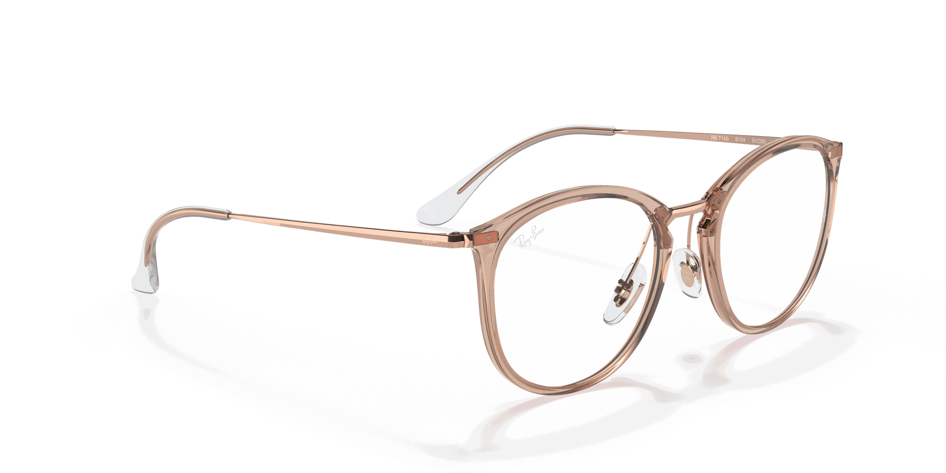 [Clear Lenses, Polished Light Brown Frame]