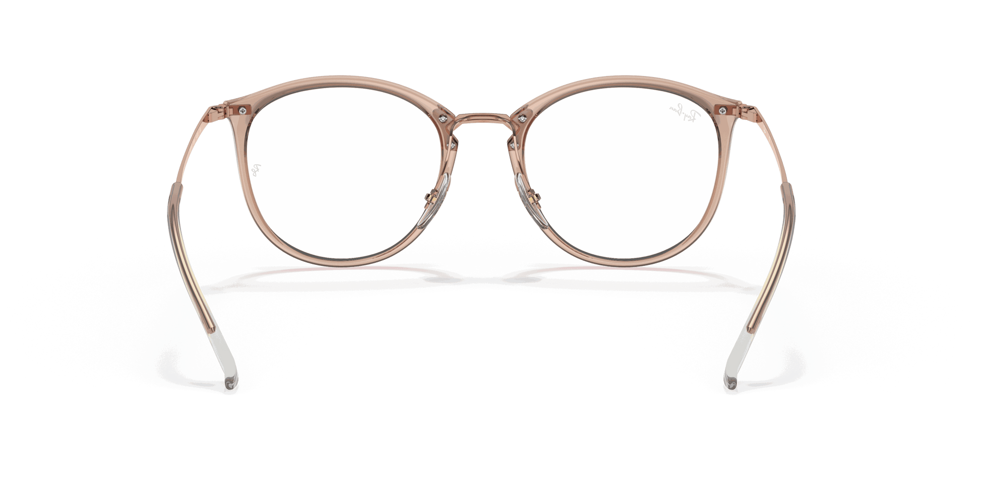 [Clear Lenses, Polished Light Brown Frame]