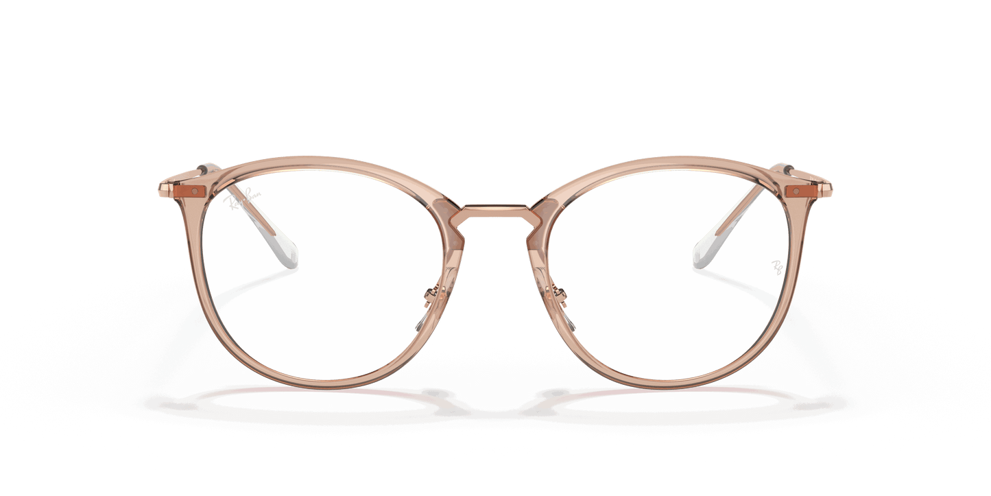 [Clear Lenses, Polished Light Brown Frame]