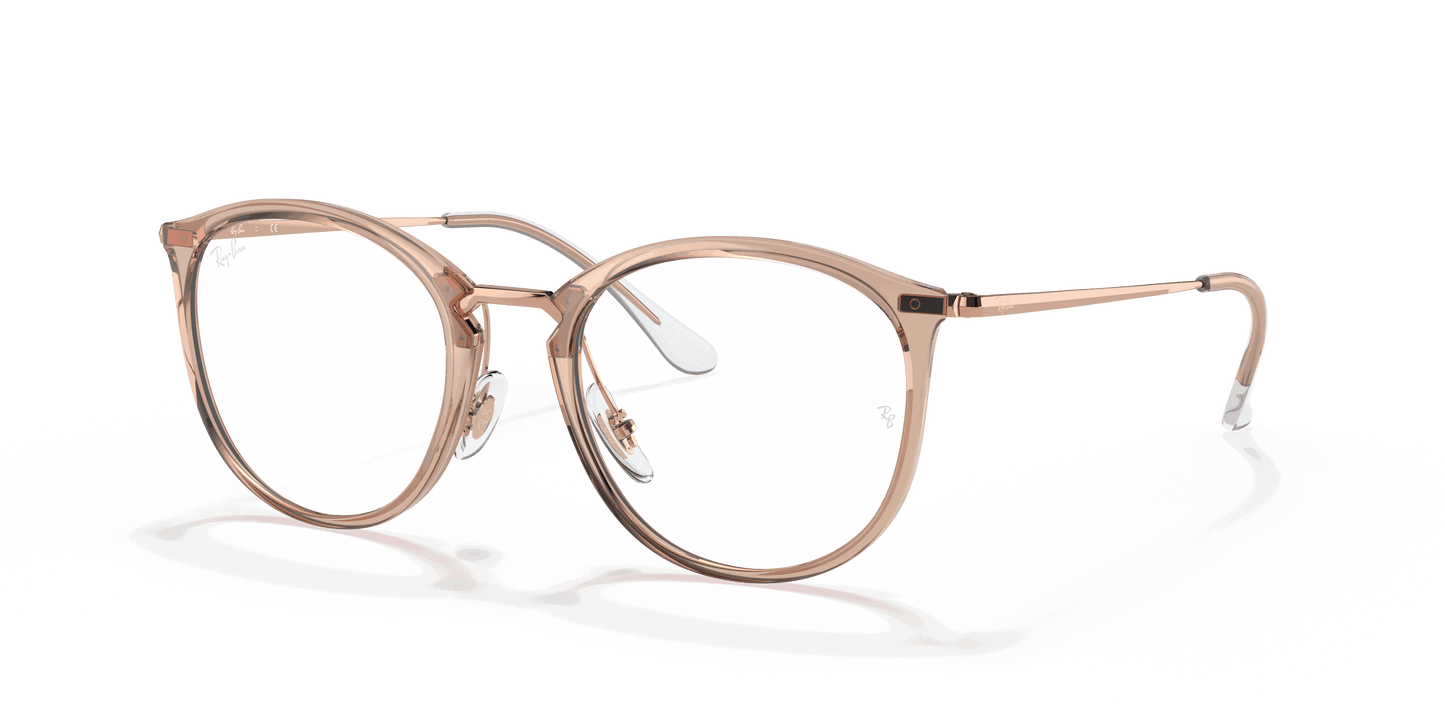 [Clear Lenses, Polished Light Brown Frame]