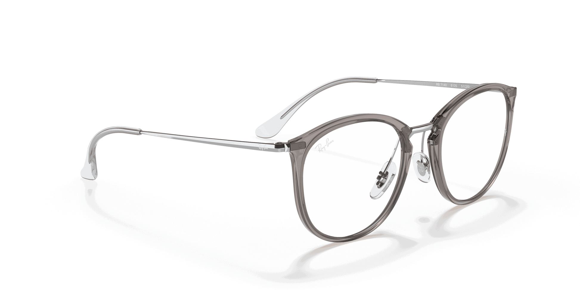 [Clear Lenses, Polished Transparent Grey Frame]