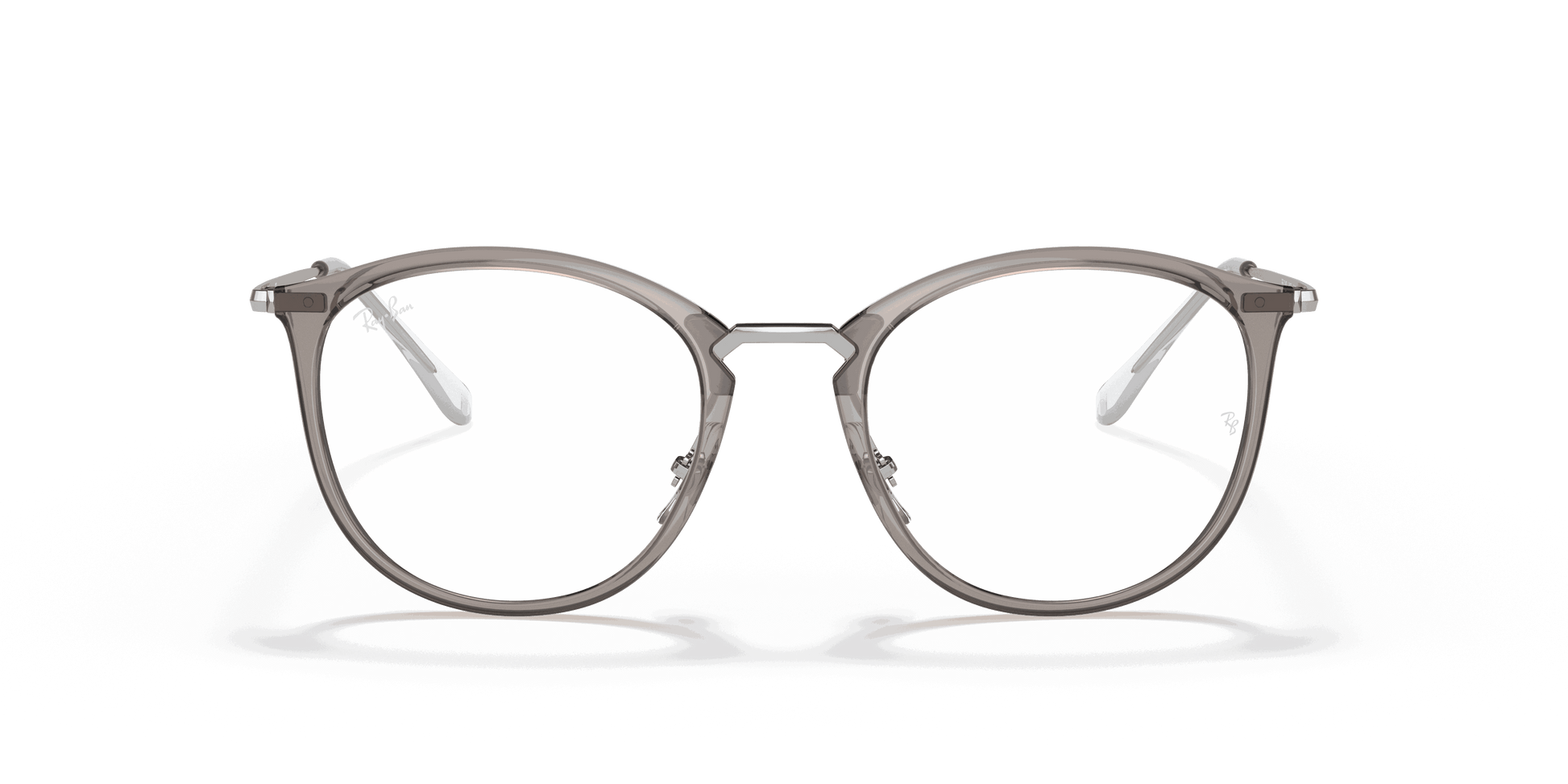 [Clear Lenses, Polished Transparent Grey Frame]