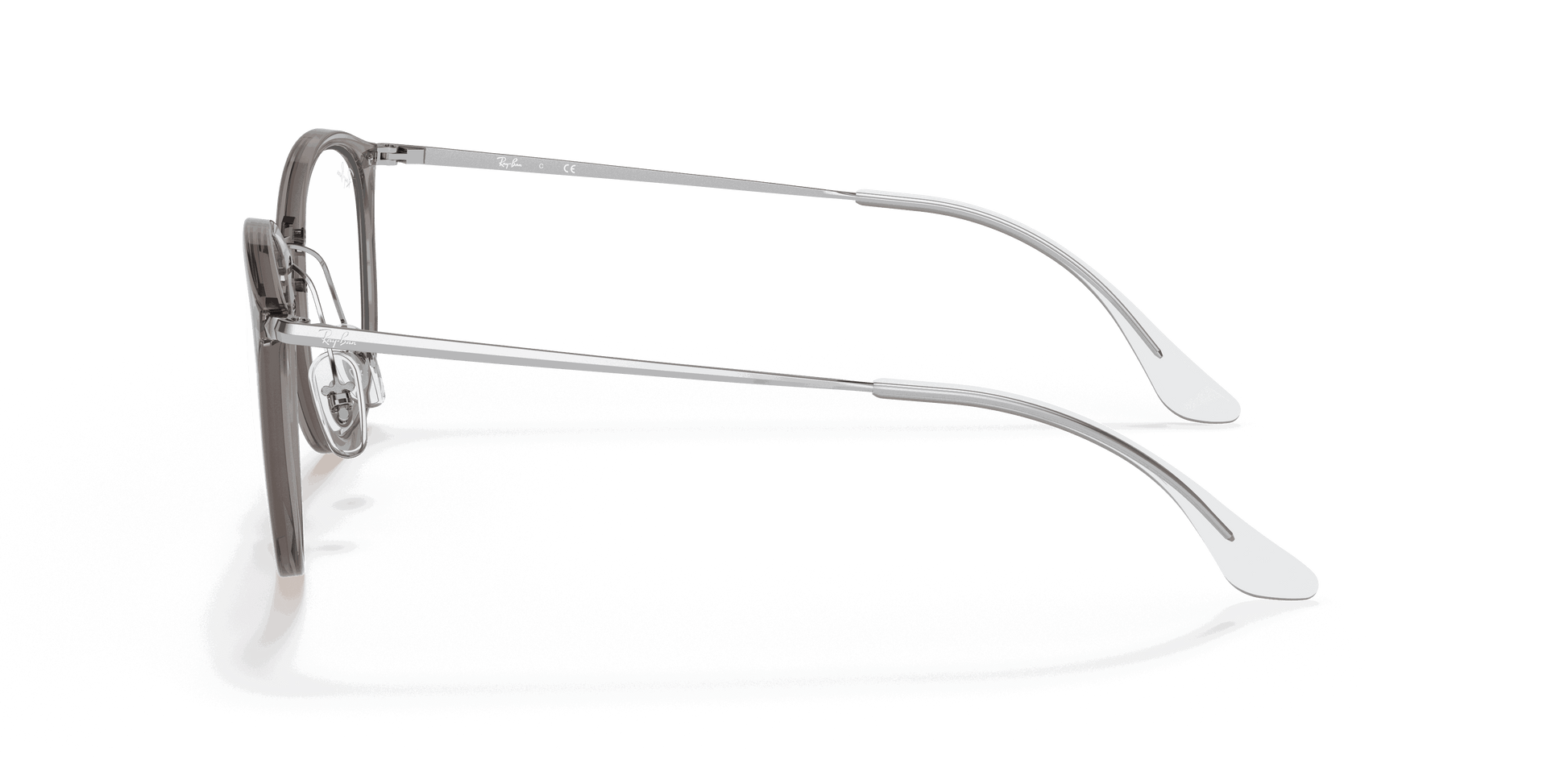 [Clear Lenses, Polished Transparent Grey Frame]