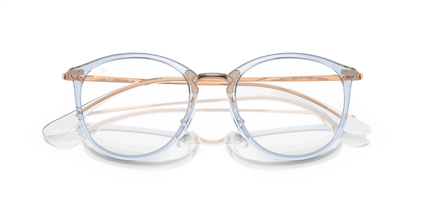 [Demo Lens Lenses, Polished Transparent Light Blue Frame]