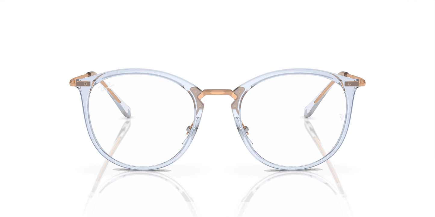 [Demo Lens Lenses, Polished Transparent Light Blue Frame]