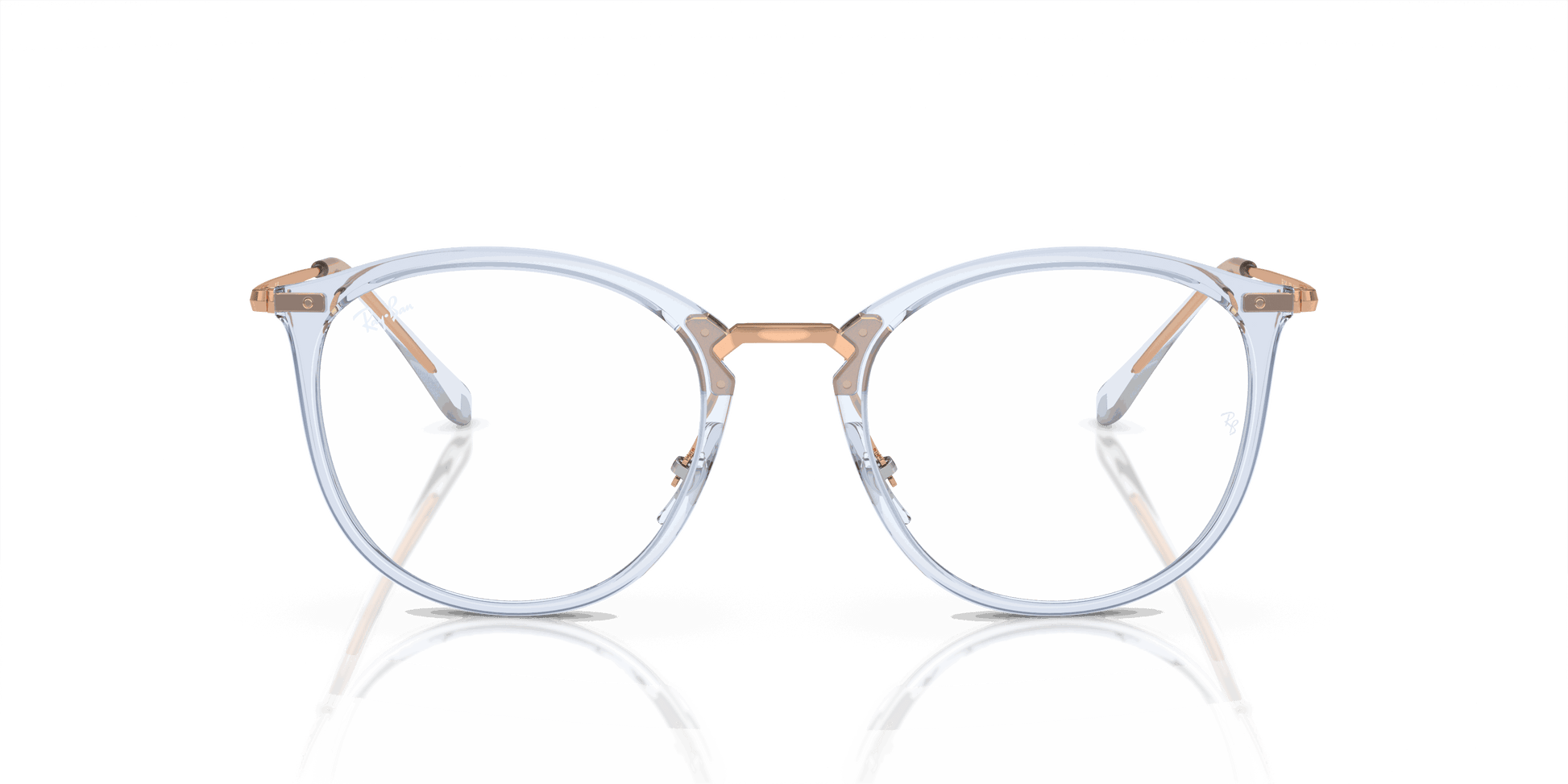 [Demo Lens Lenses, Polished Transparent Light Blue Frame]