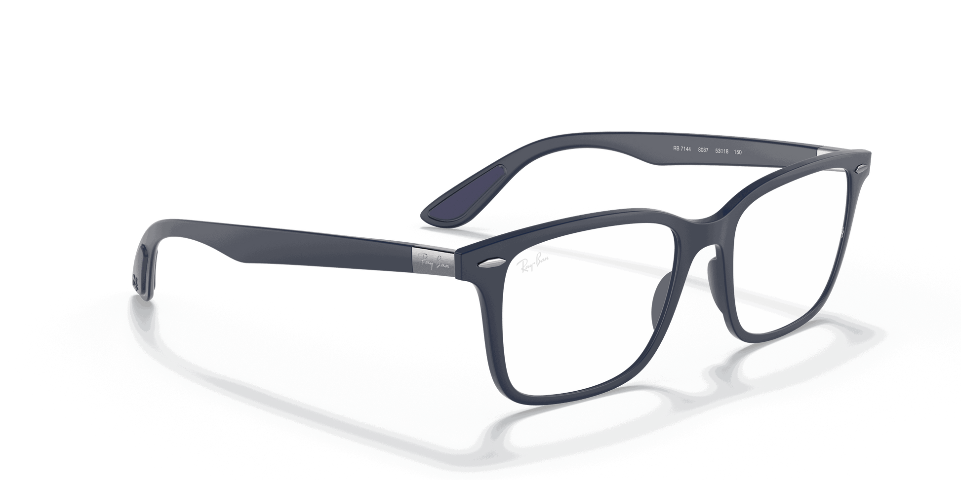 [Clear Lenses, Matte Dark Blue Frame]