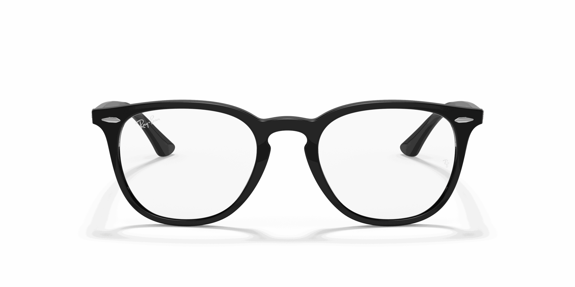 [Clear Lenses, Polished Black Frame]