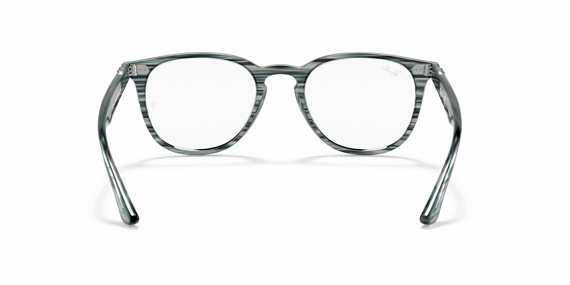 [Clear Lenses, Polished Striped Blue Grey Frame]