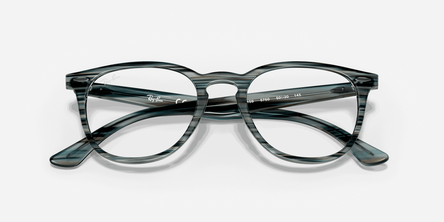 [Clear Lenses, Polished Striped Blue Grey Frame]
