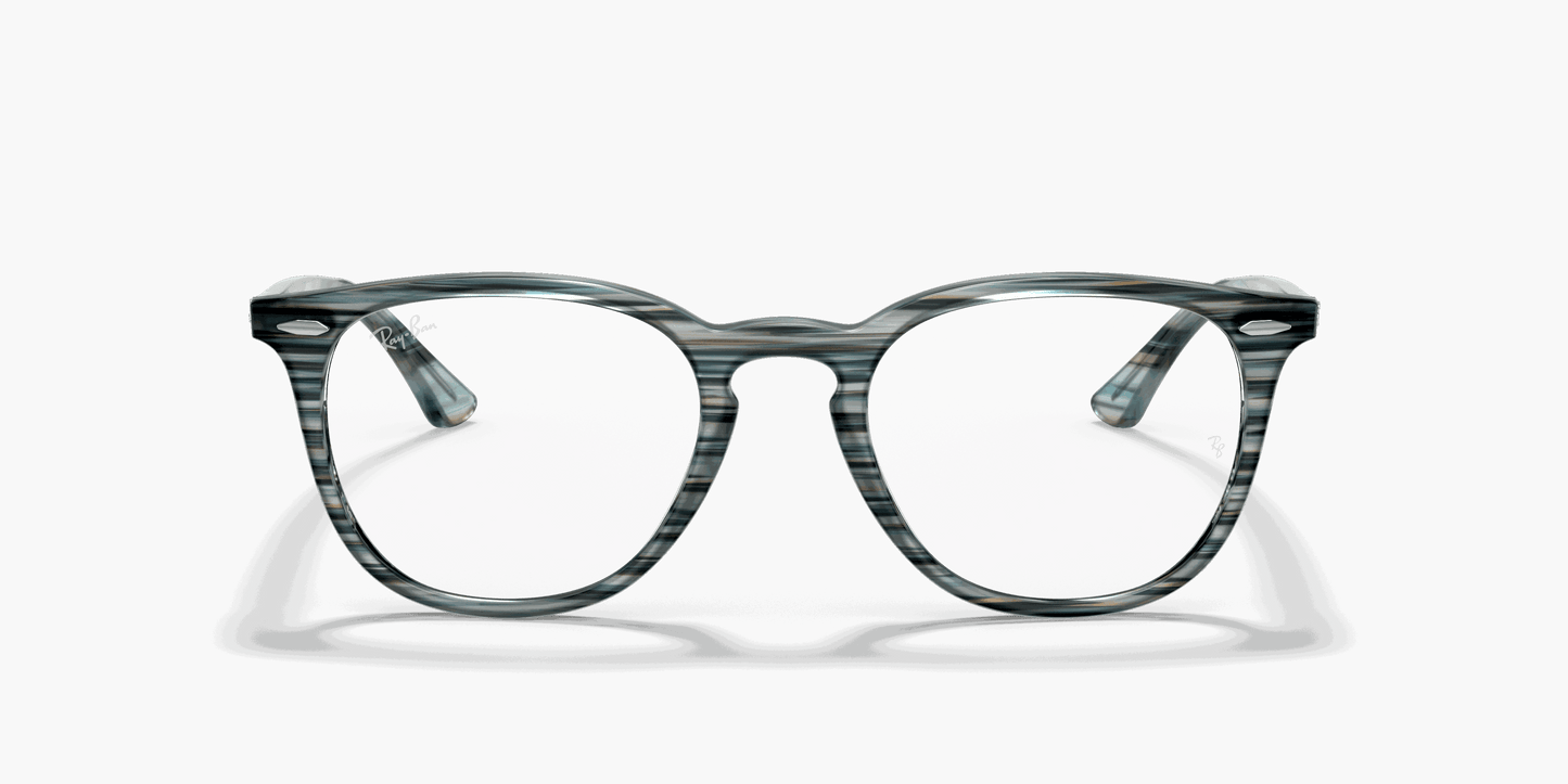 [Clear Lenses, Polished Striped Blue Grey Frame]