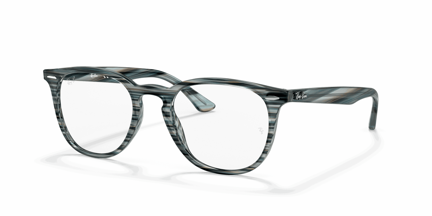 [Clear Lenses, Polished Striped Blue Grey Frame]