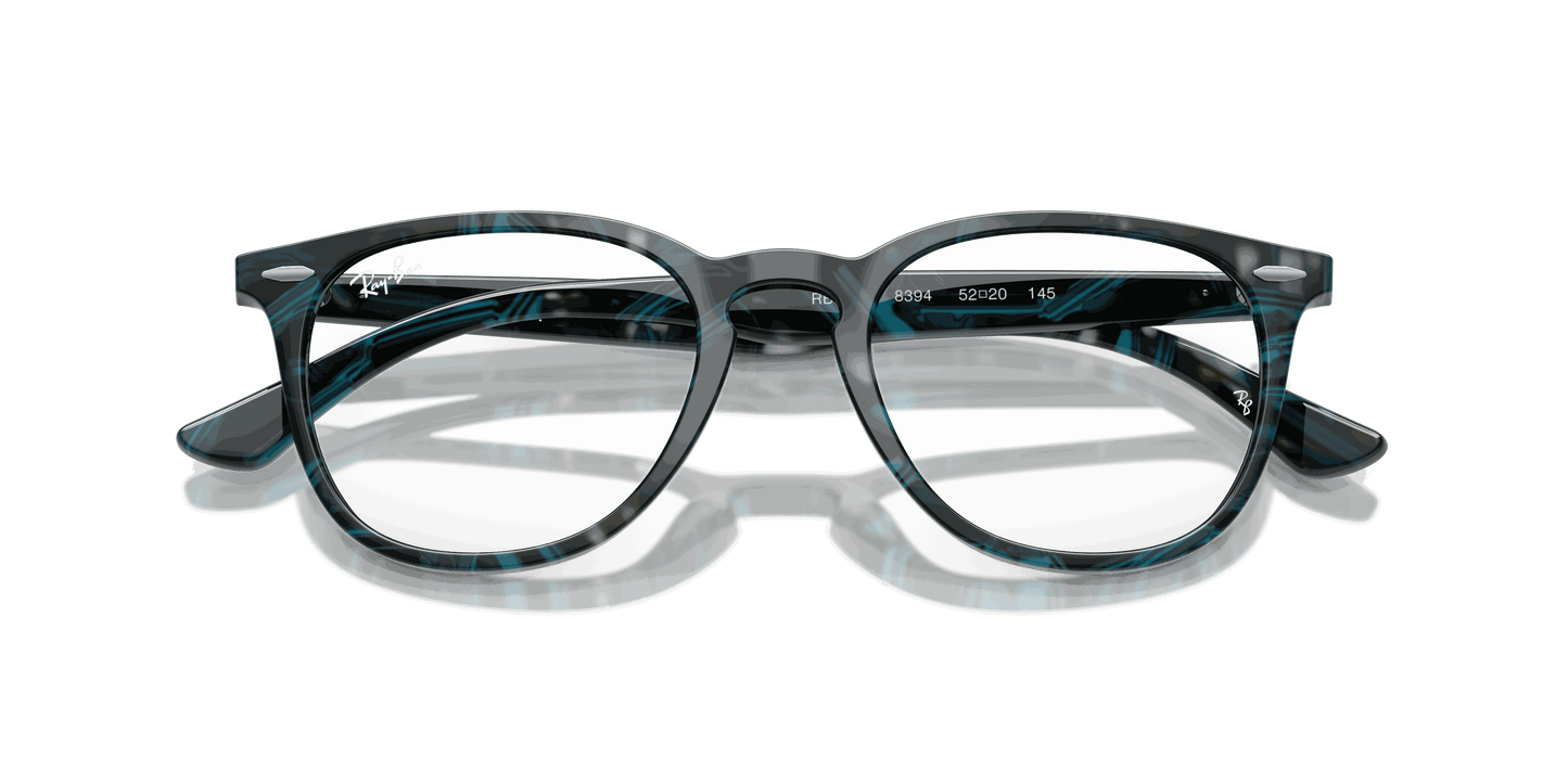 [Clear Lenses, Polished Transparent Fantasy Blue & Grey Frame]