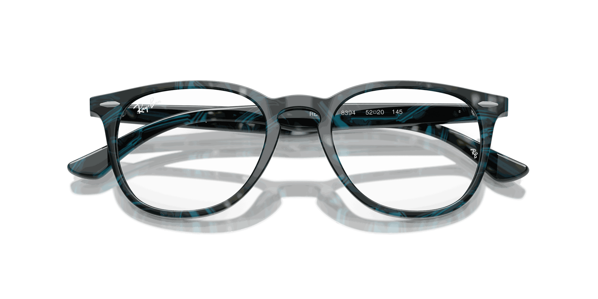 [Clear Lenses, Polished Transparent Fantasy Blue & Grey Frame]