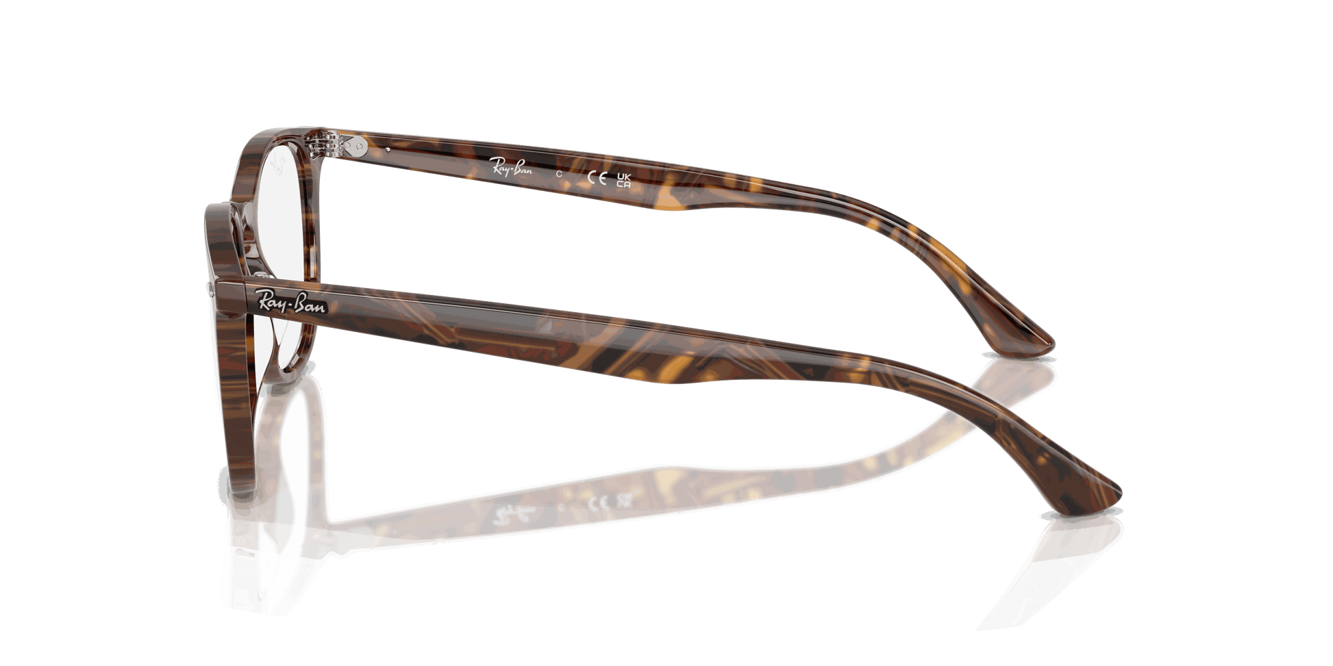 [Clear Lenses, Polished Transparent Fantasy Brown Yellow Frame]