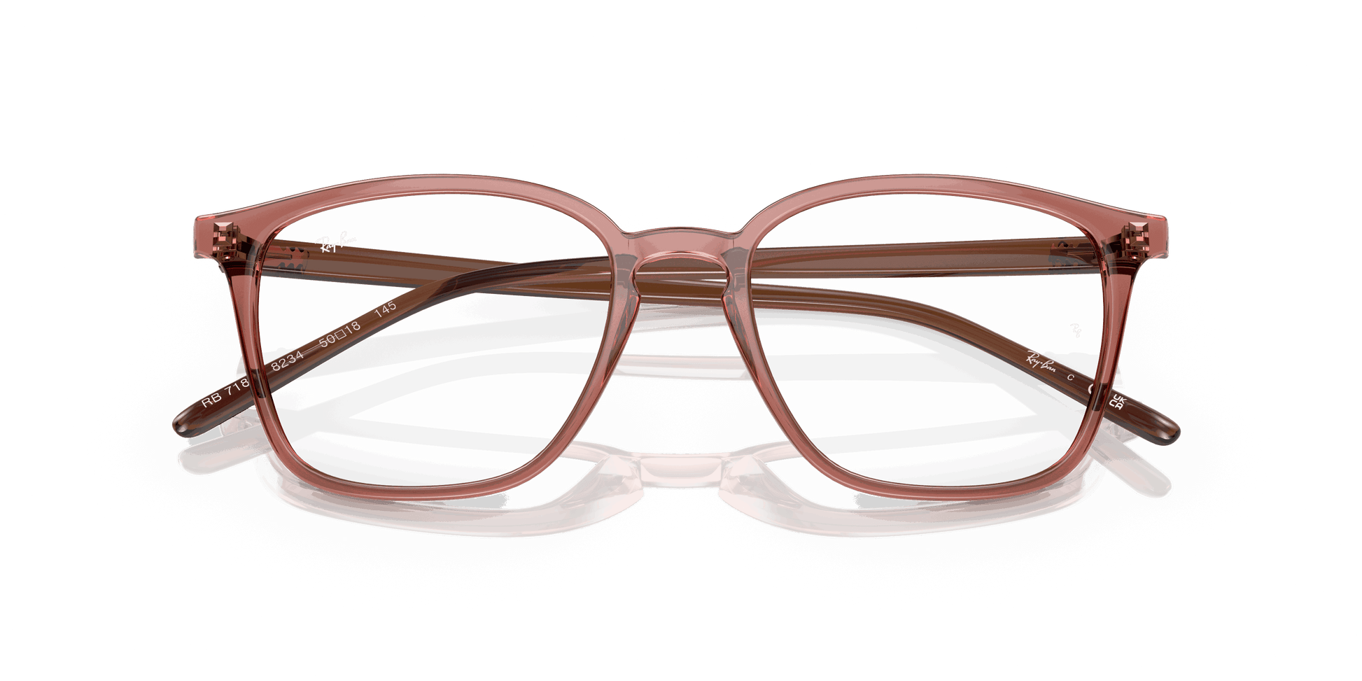 [Clear Lenses, Polished Transparent Light Brown Frame]