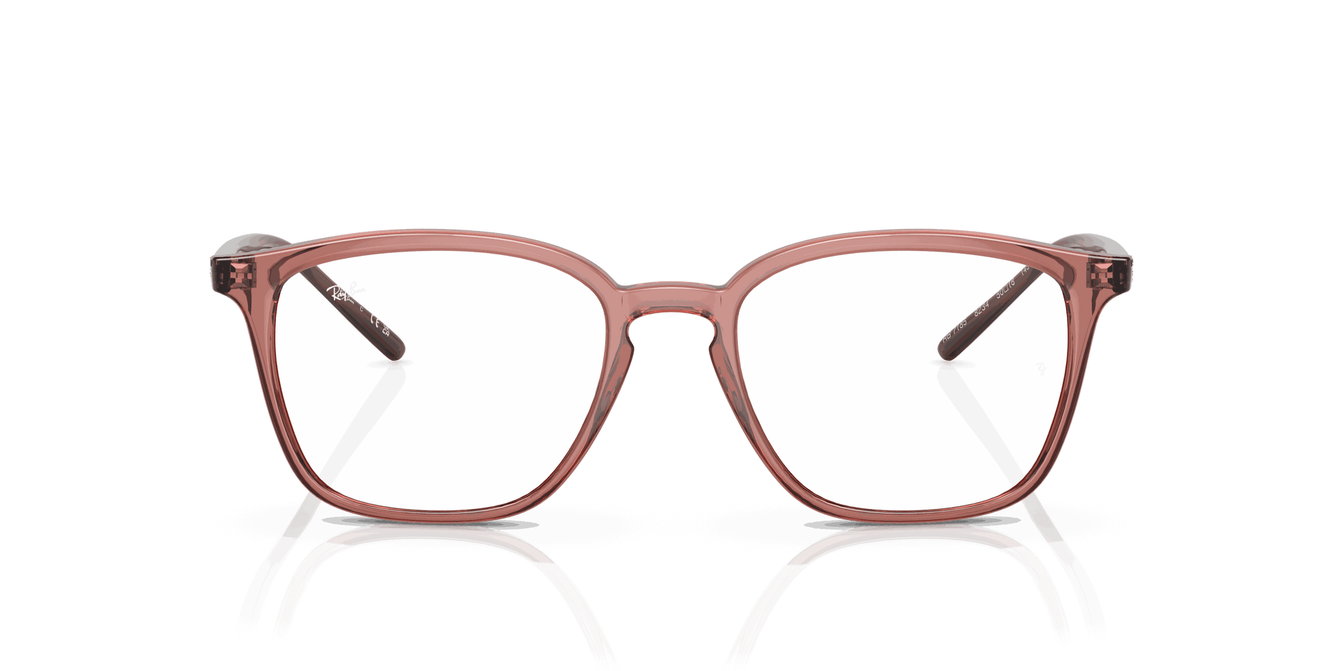 [Clear Lenses, Polished Transparent Light Brown Frame]