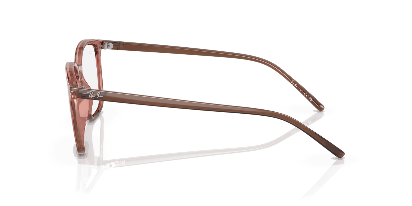 [Clear Lenses, Polished Transparent Light Brown Frame]