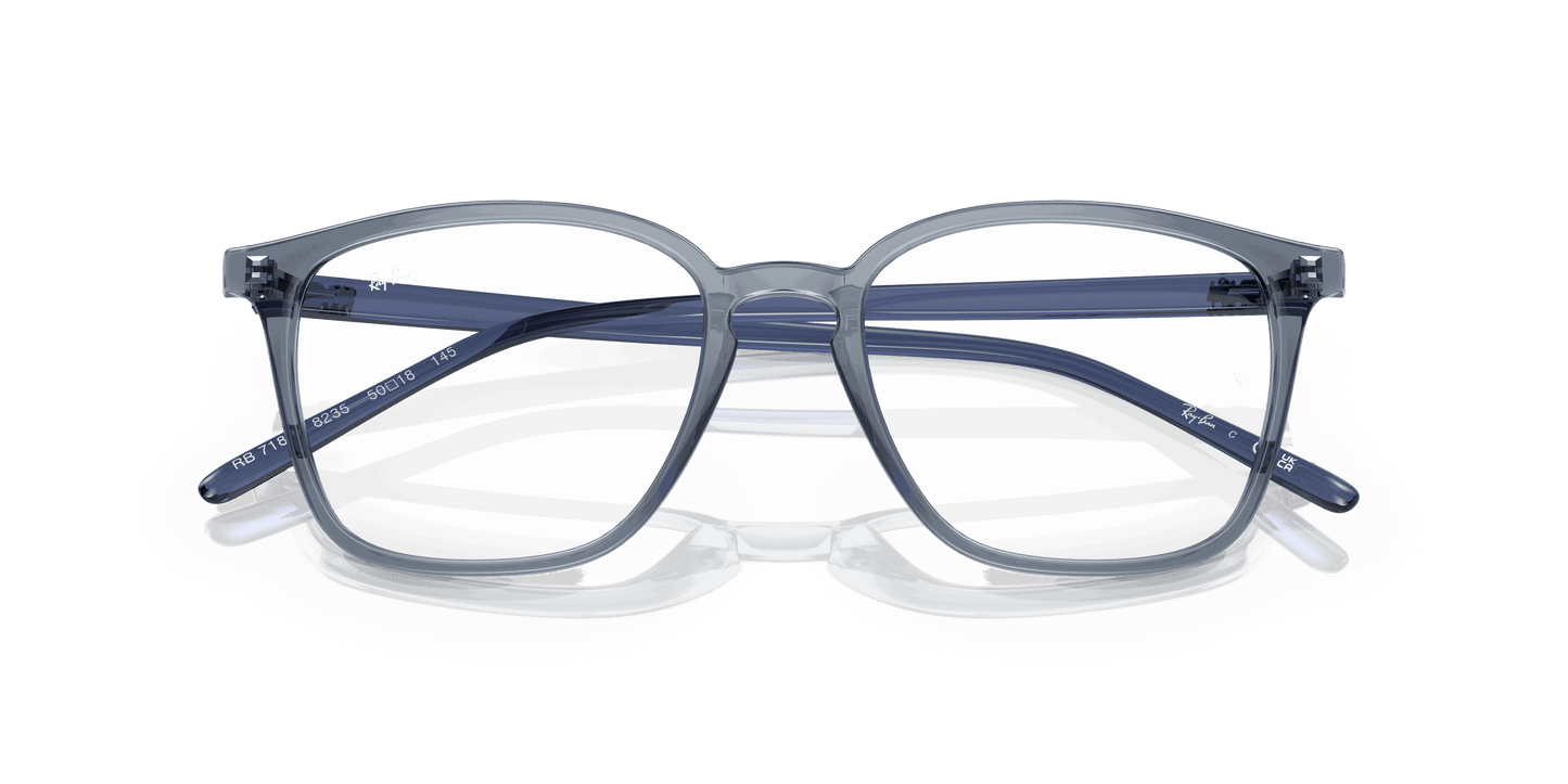 [Clear Lenses, Polished Transparent Dark Blue Frame]