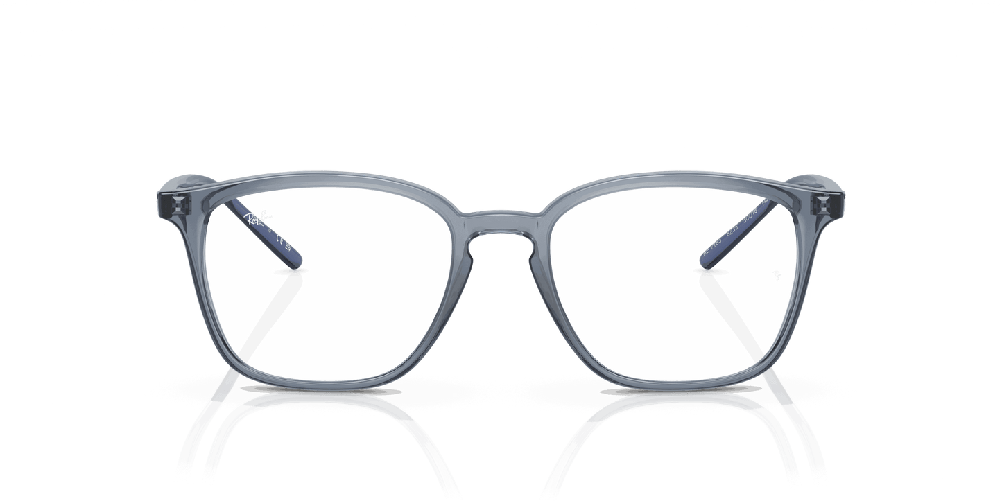 [Clear Lenses, Polished Transparent Dark Blue Frame]